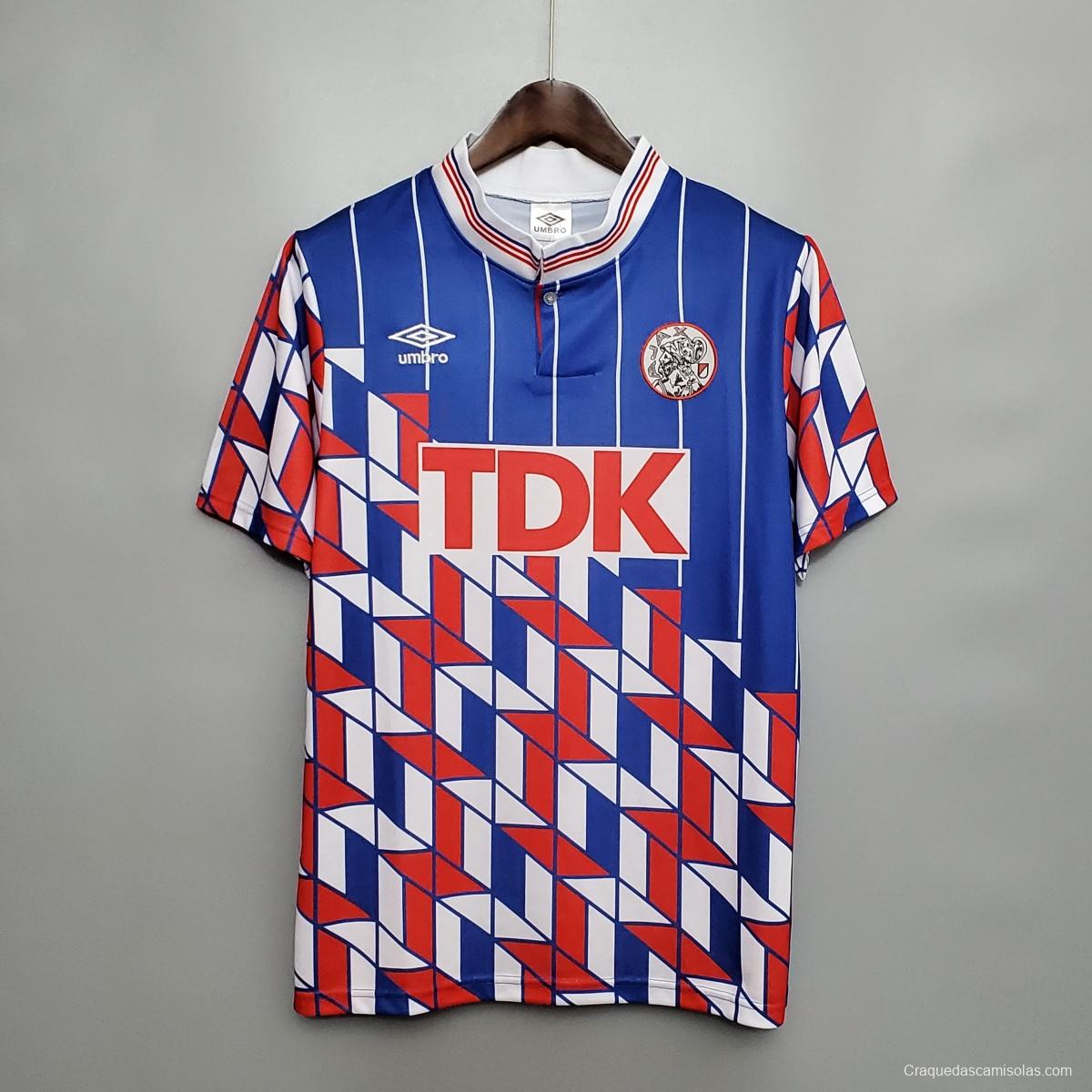 Retro 1990 Ajax away Soccer Jersey