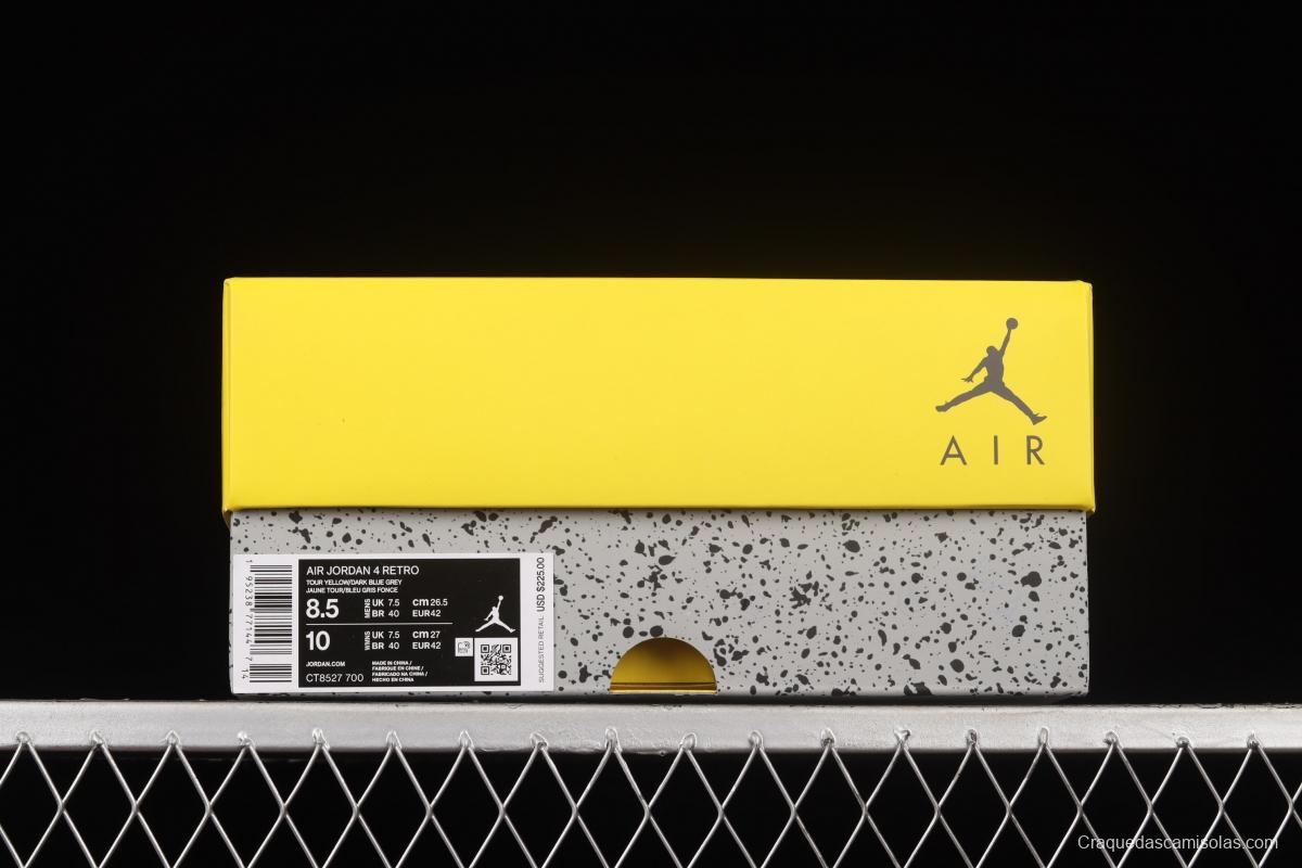 Air Jordan 4 Retro Lightning duplicates white and yellow electric letter CT8527-700