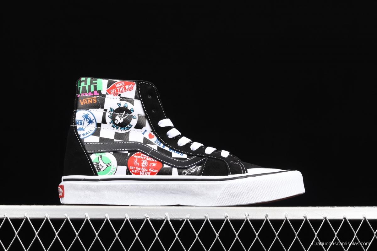 Vans Sk8-Hi 138Decon logo printed side stripes high-end casual high-upper shoes VN0A3MV13P0