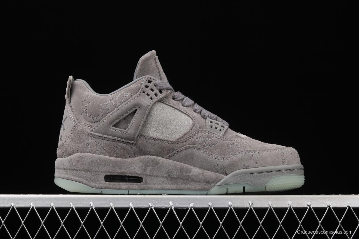 Air Jordan 4 Cool Grey cool gray suede night glossy soled basketball shoes 930155-003