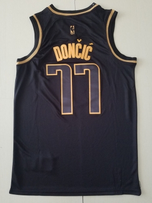 Luka Dončić 77 Black Golden Edition Jersey