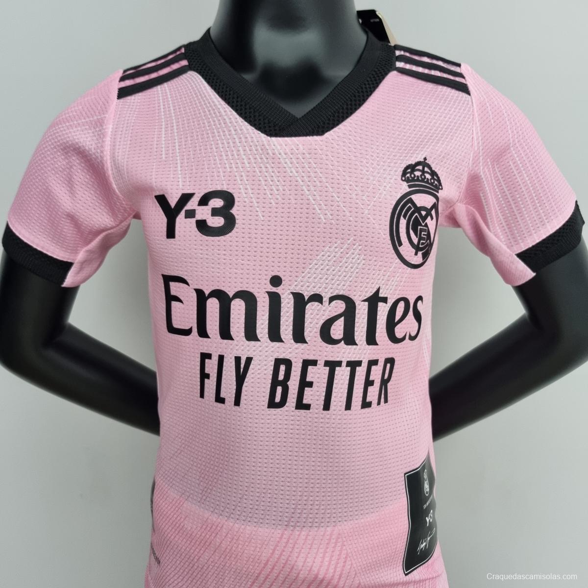 22/23 Real Madrid Y3 kids pink Soccer Jersey