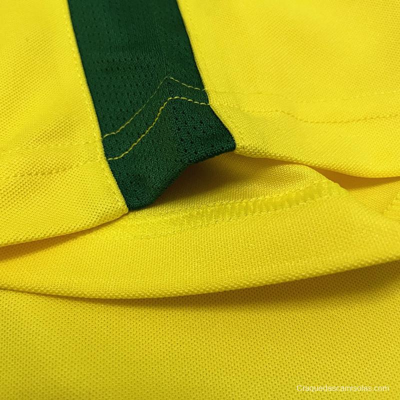 Retro 2002 Brazil Home Soccer Jersey