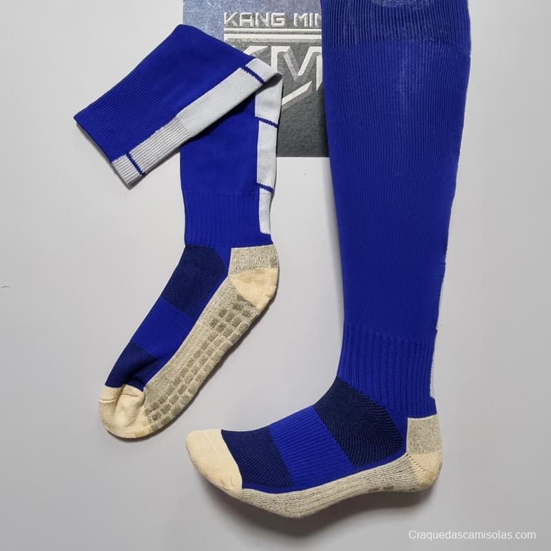 2022 Blue Long Top Non-Slip SOCKS#0091