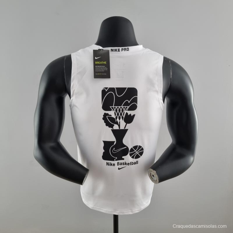 2022 Nike White Vest Shirts "Mind Meets Grind "#K000194