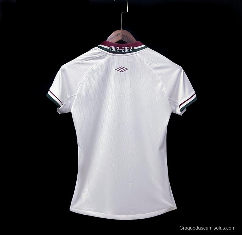 22/23 Woman Fluminense Away Soccer Jersey