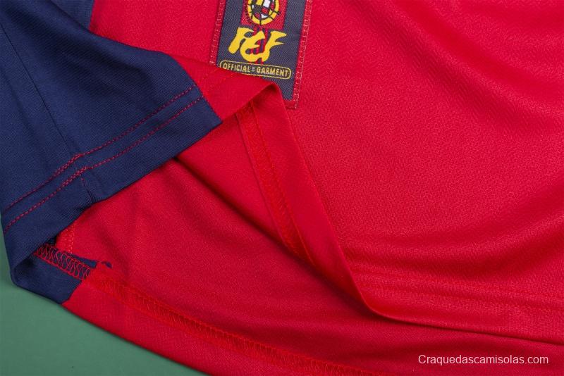 Retro 1998 Spain Home Soccer Jersey