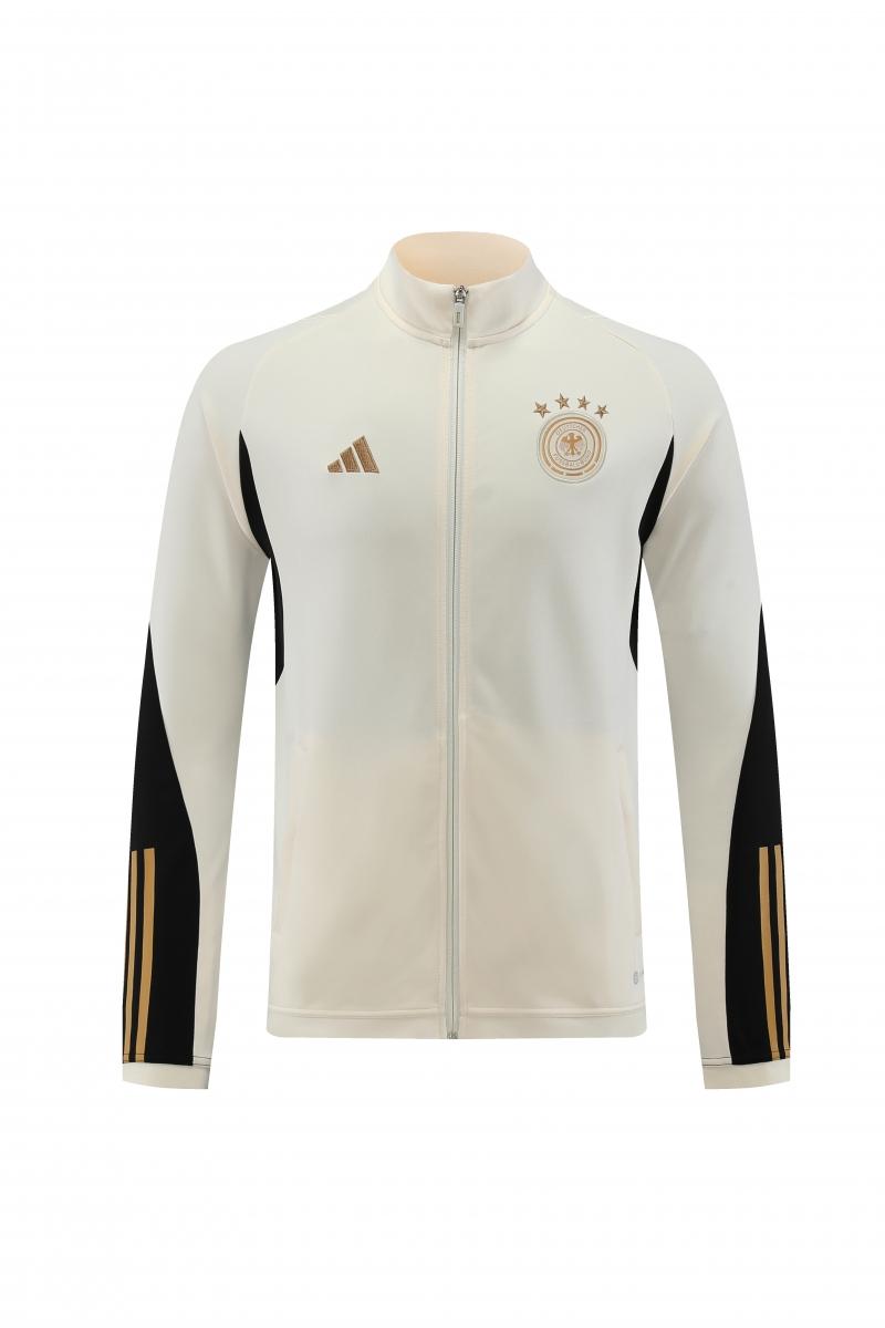 2022 Germany White Full Zipper Tracksuit