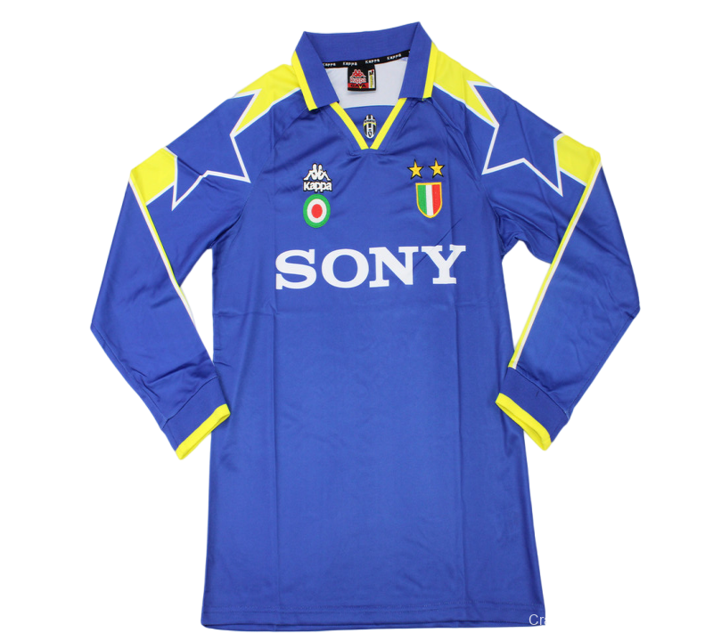 Retro 95/96 Juventus Away Blue Long Sleeve Jersey