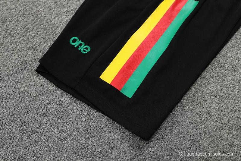 2023 Cameroon Black Short Sleeve+Shorts