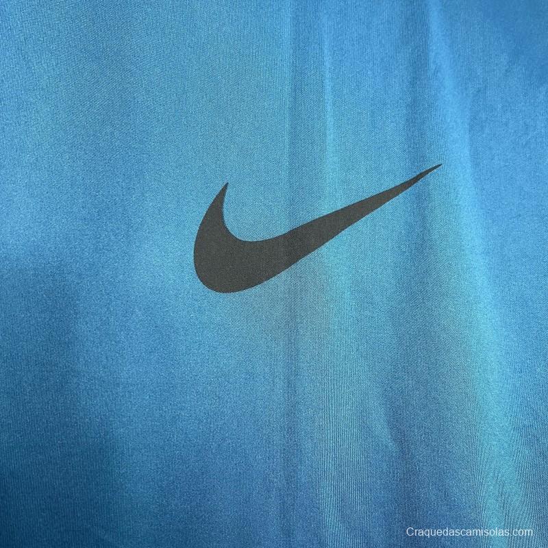 2024 Nike Ocean Blue Cotton T-shirt  #1032