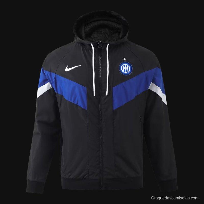 23/24 Inter Milan Black Windbreaker