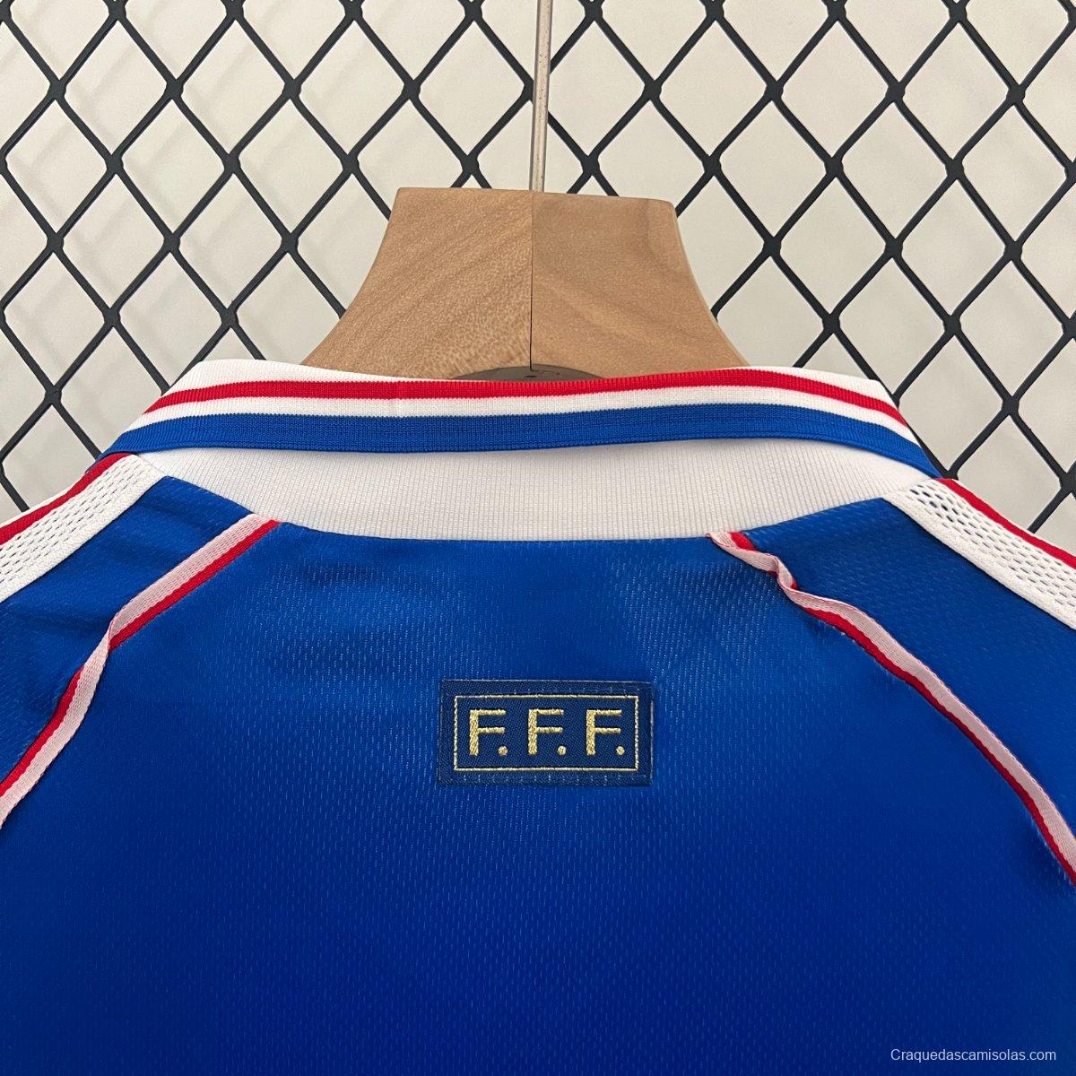 Retro 1998 Kids France Home Jersey